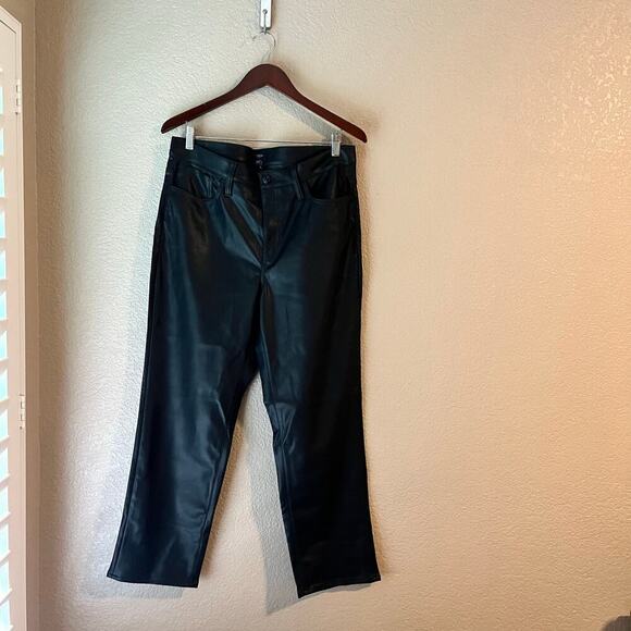 New J. Crew Wide Leg Vegan Leather Pant 32 Peitite High Waist NWT 2024 - Picture 2 of 8